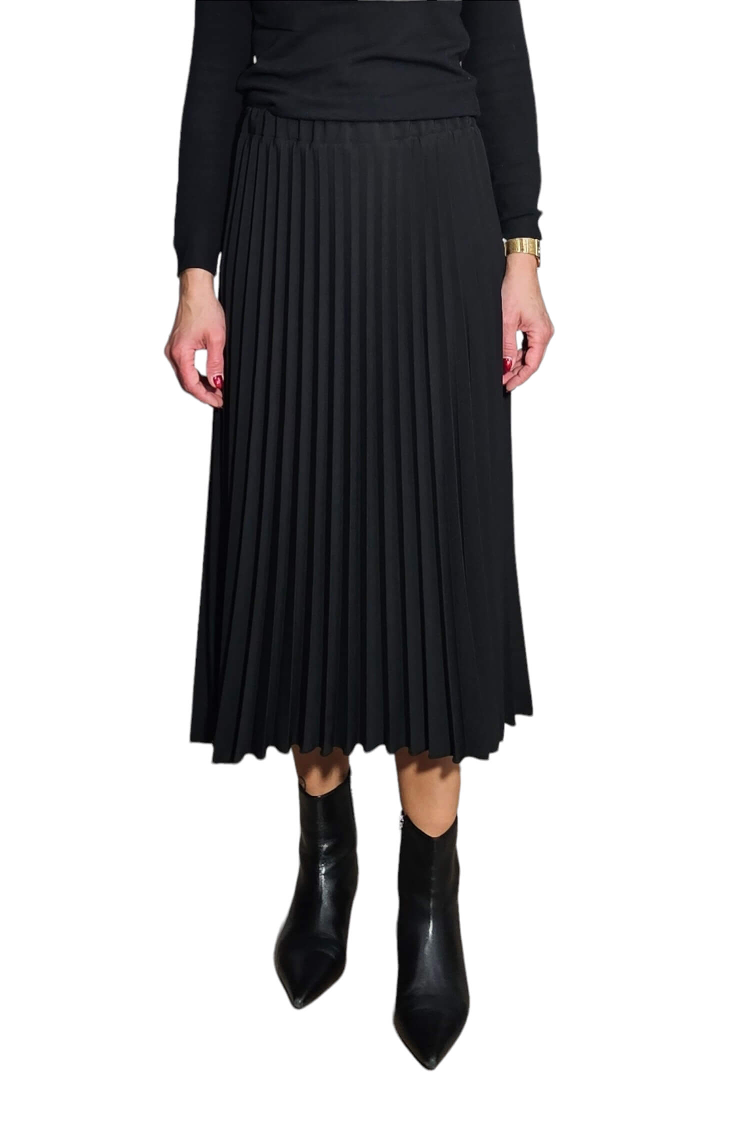 Elegant pleated skirt VICOLO black