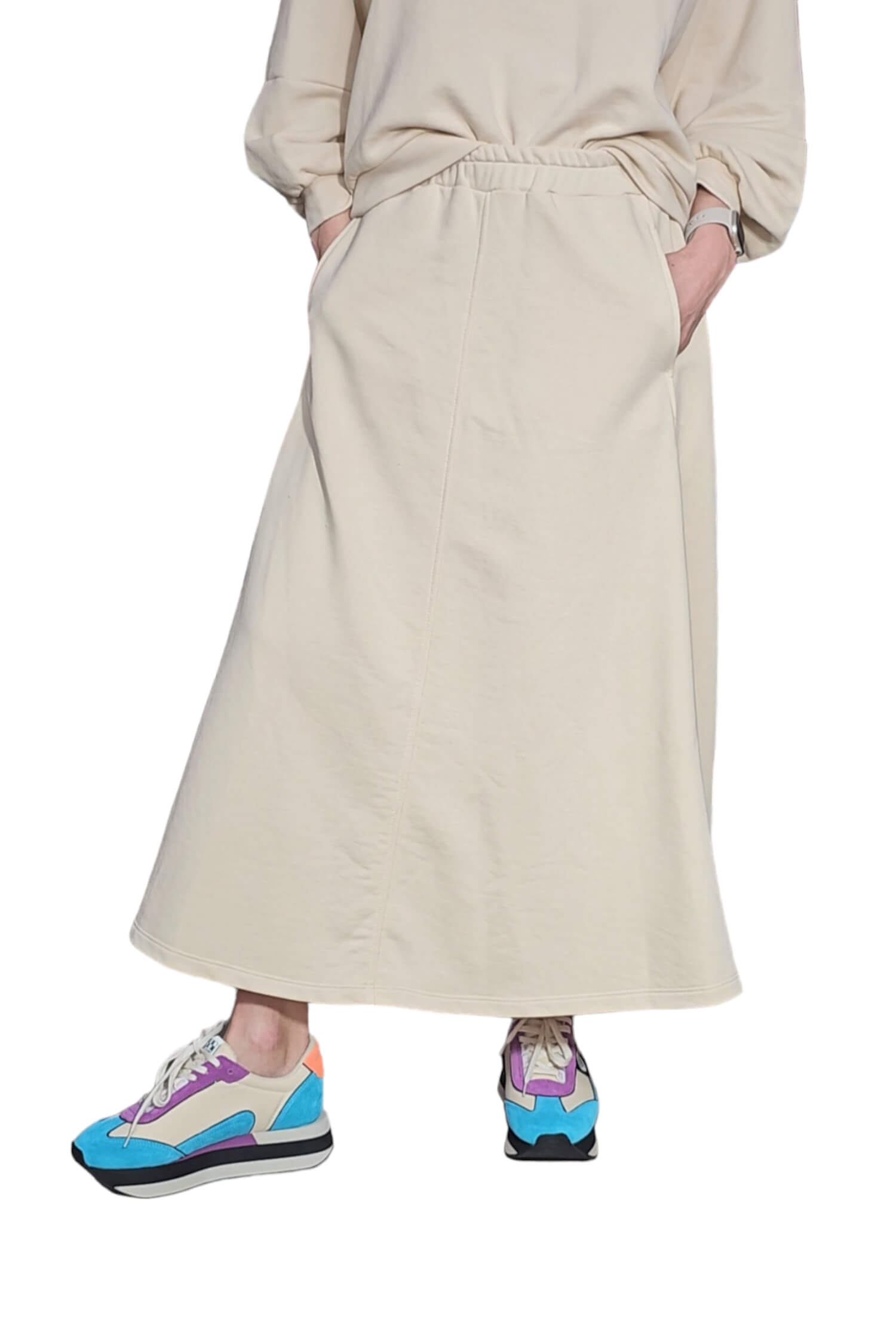 Women's tracksuit skirt KONTATTO beige