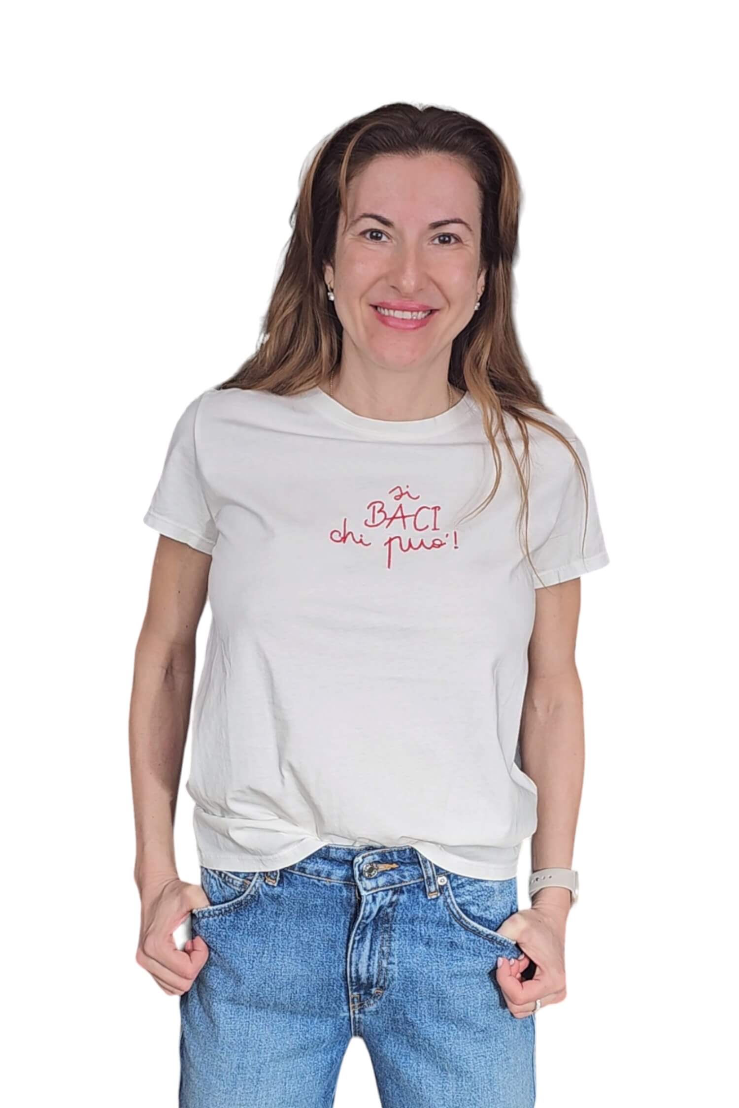 White T-shirt with the inscription VICOLO