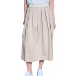 Summer pleated women's skirt VICOLO beige