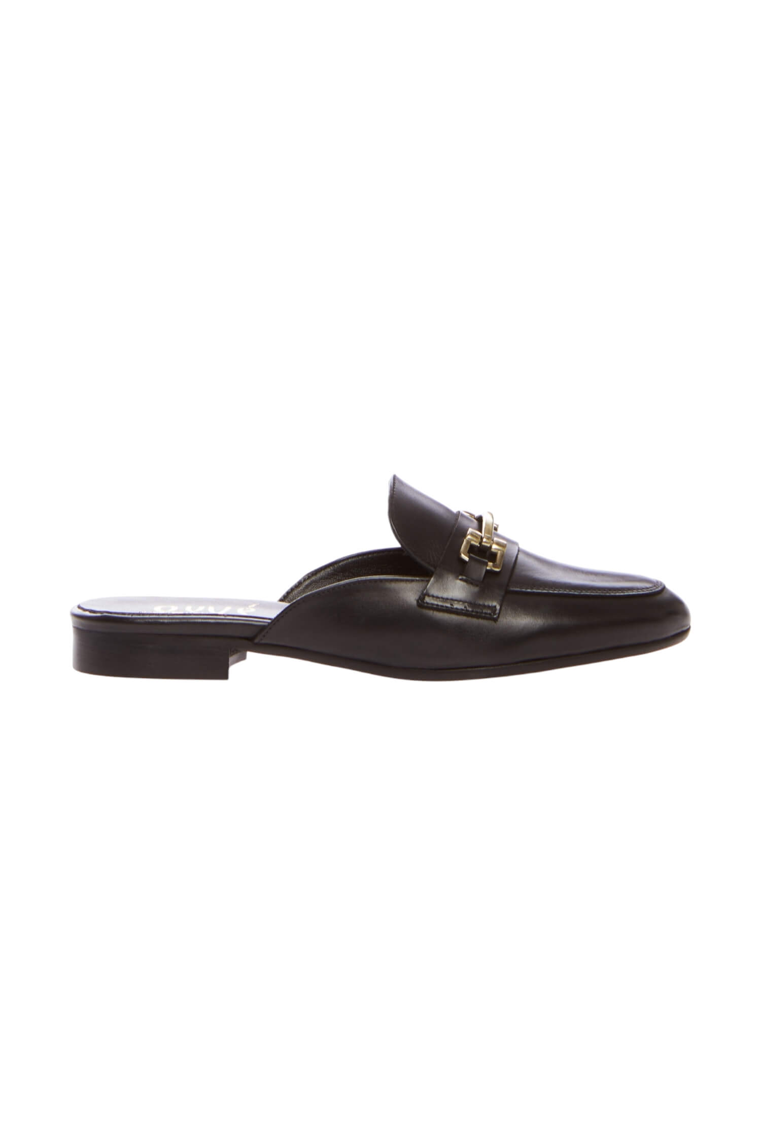 Women's leather flip-flops OVYE black