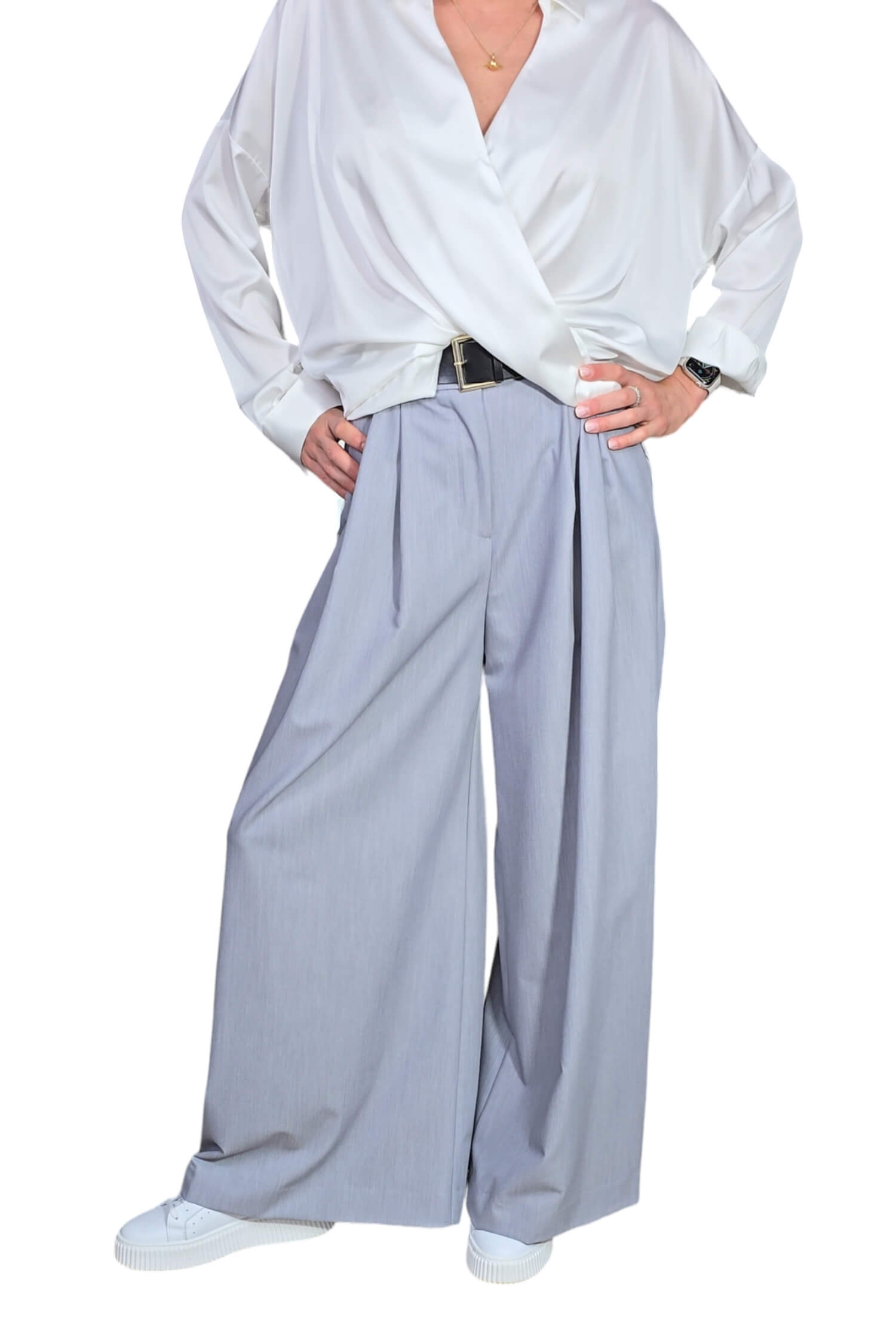 Women's wide trousers IMPERIAL gray