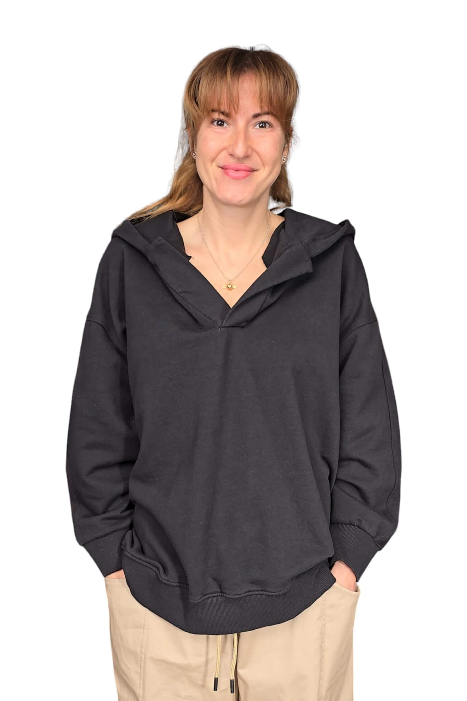 Women's oversize sweatshirt VICOLO black