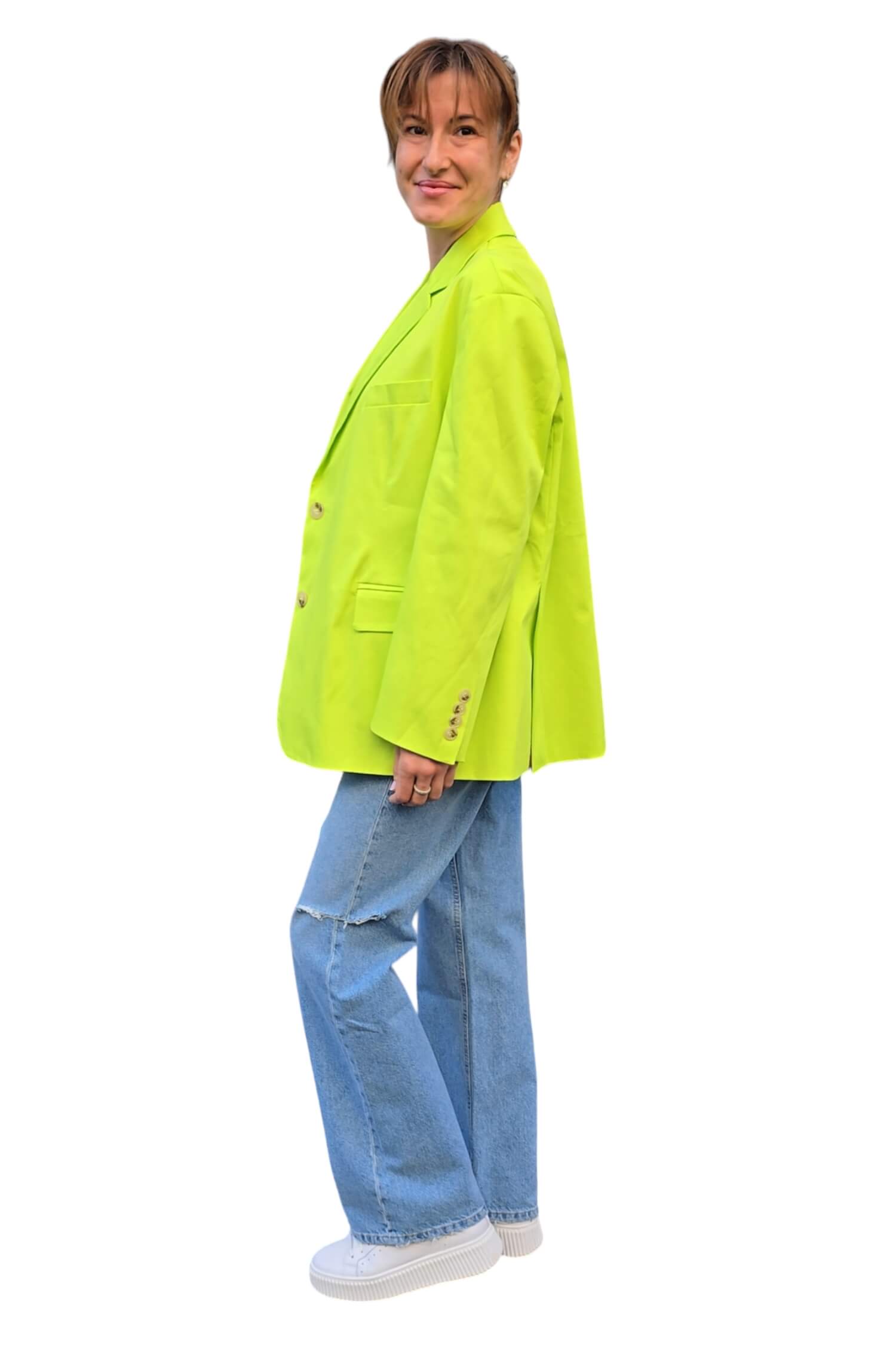 Women's summer oversize jacket VICOLO neon green