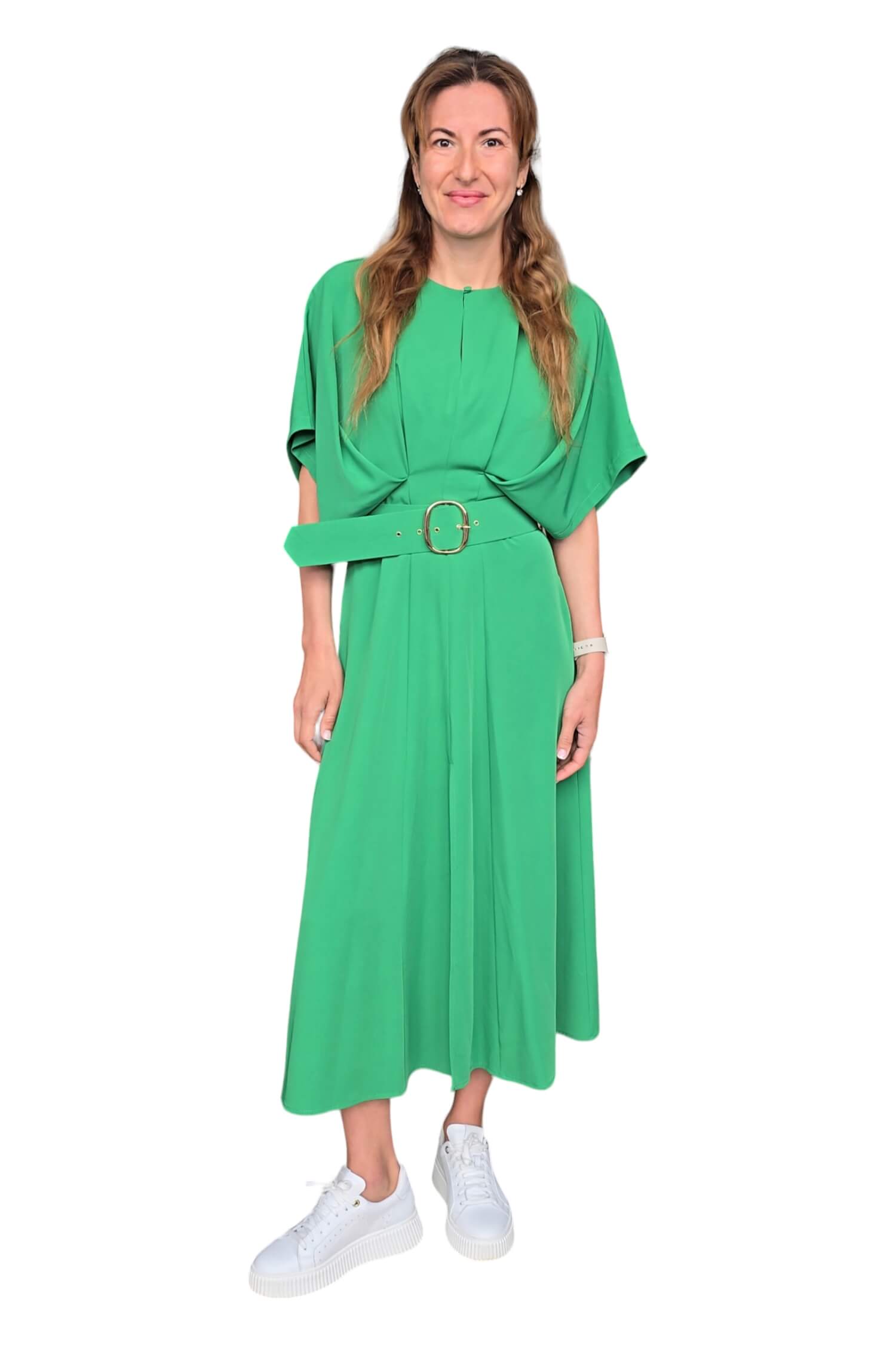 Women's social long dress IMPERIAL green