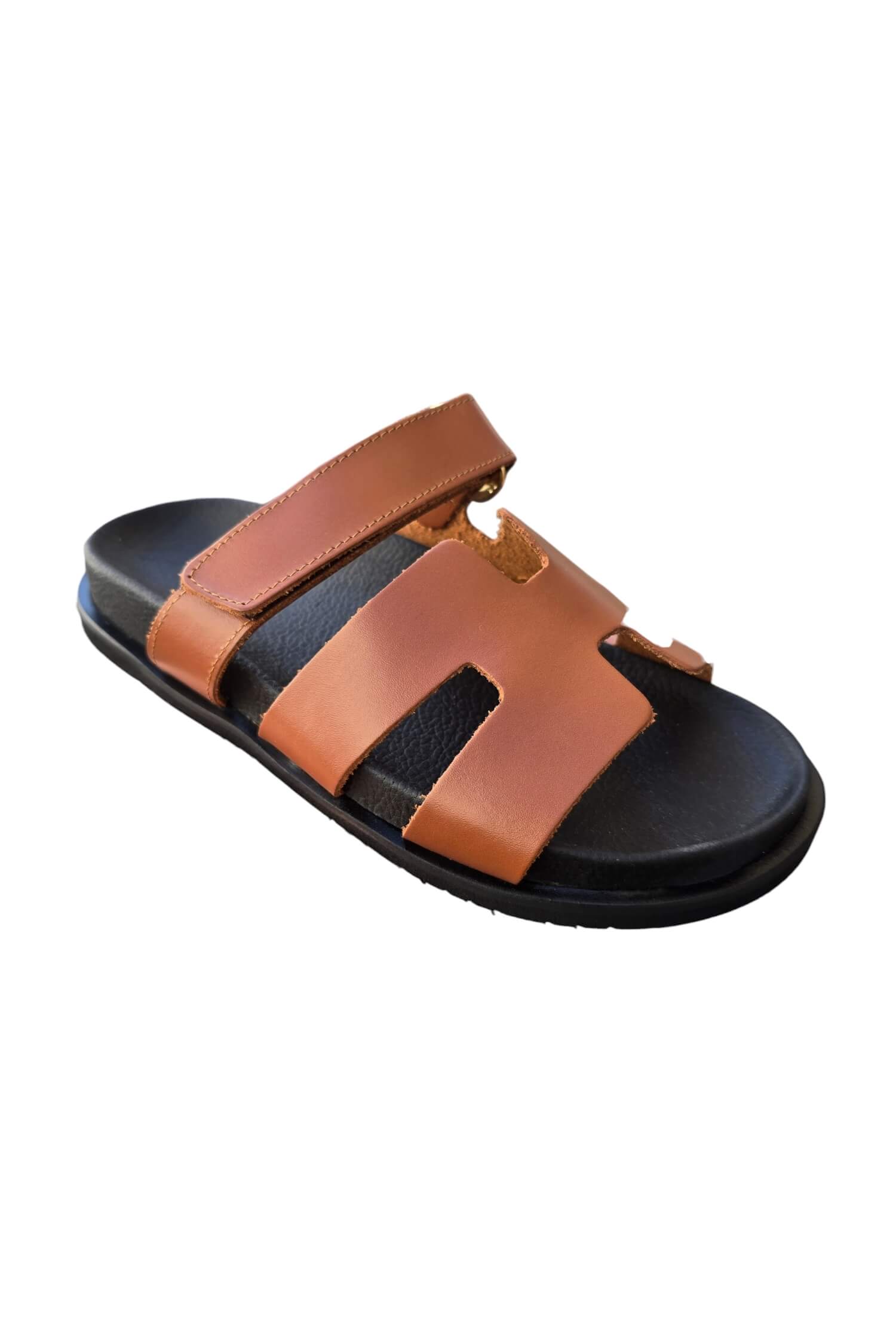 Women's leather sandals OVYE brown