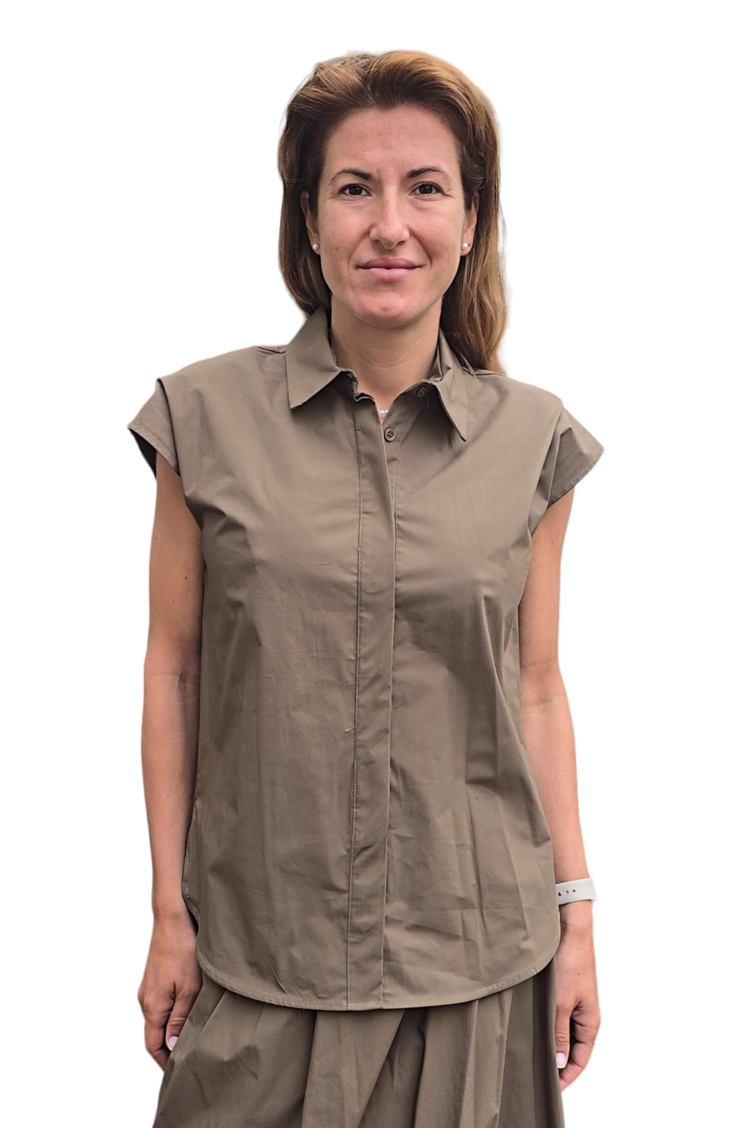 Women's summer shirt DIXIE khaki green