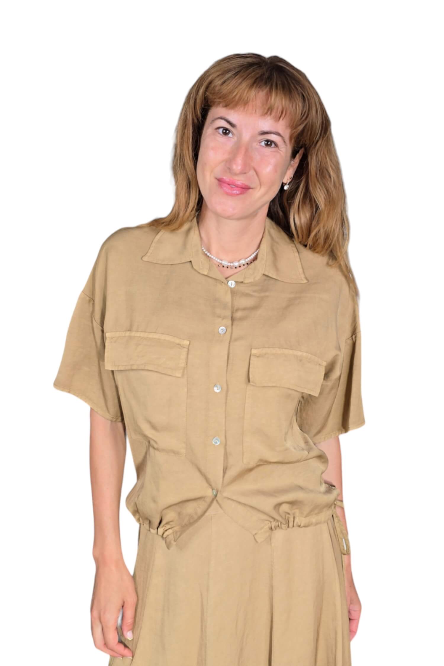 Women's summer shirt DIXIE brown