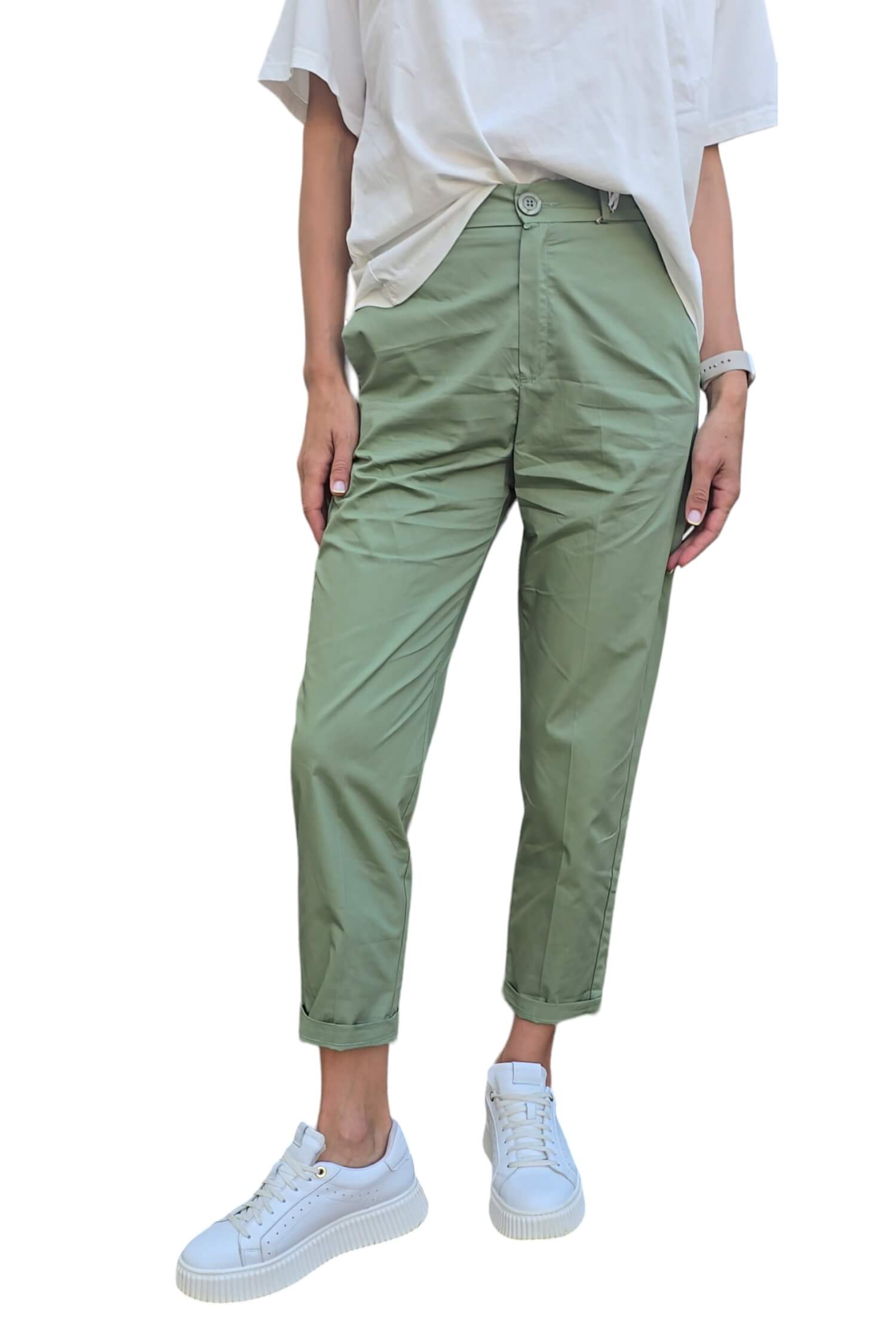 Women's summer trousers IMPERIAL green