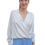 Women's satin blouse IMPERIAL white