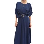 Women's social long dress IMPERIAL blue