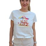Women's t-shirt with Macík VICOLO print white