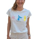 Women's t-shirt with SUMMER VIBES VICOLO print white