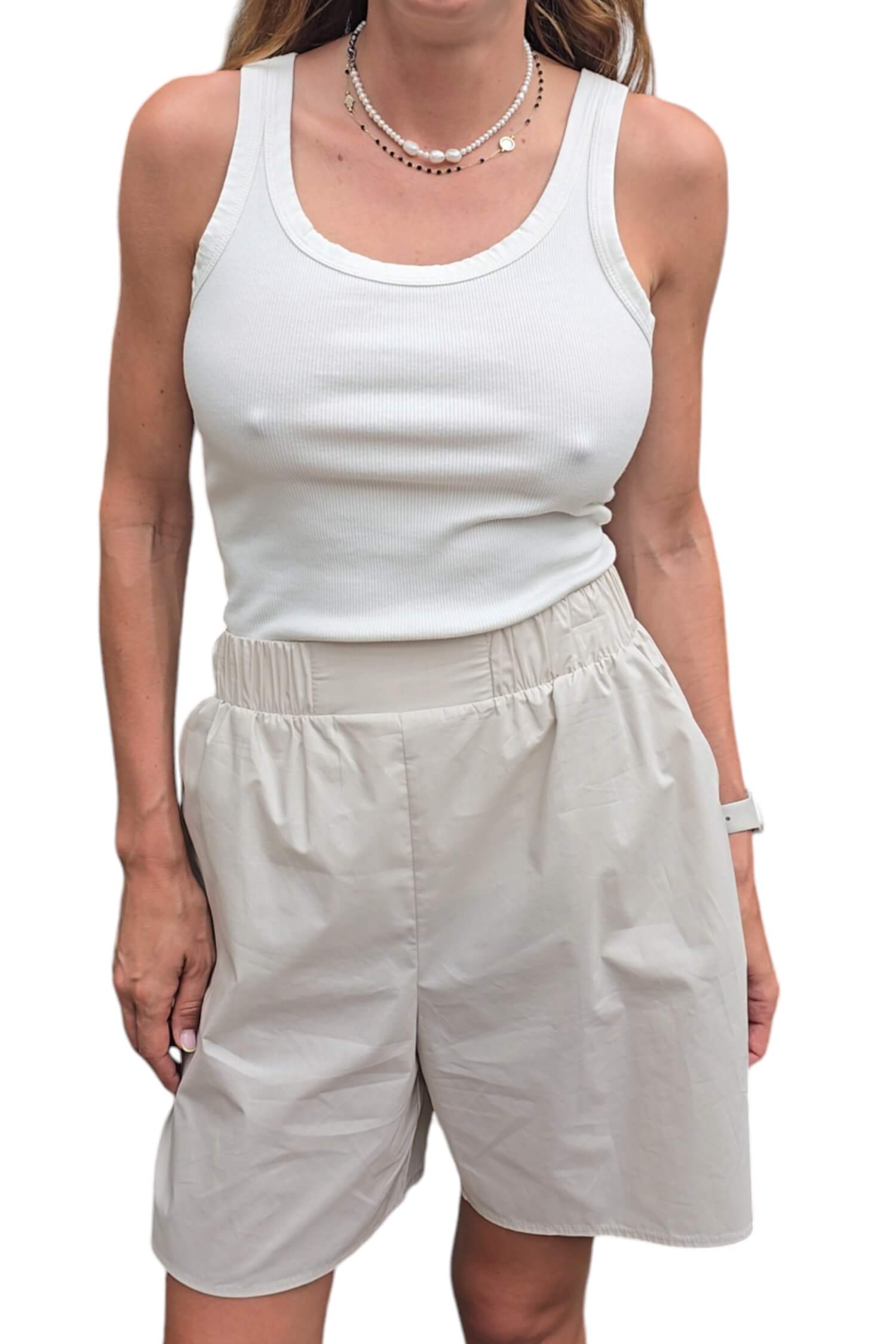 Women's tank top VICOLO white