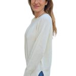 Women's knitted sweater KONTATTO white