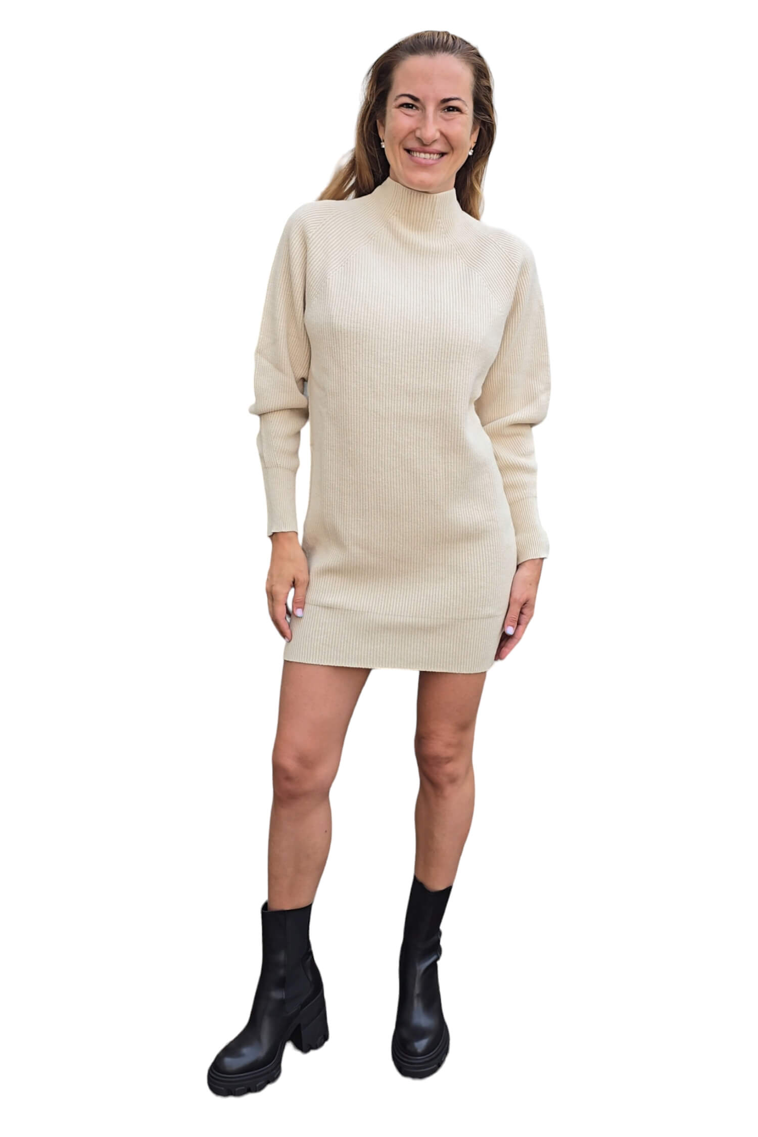 Women's long sweater KONTATTO beige