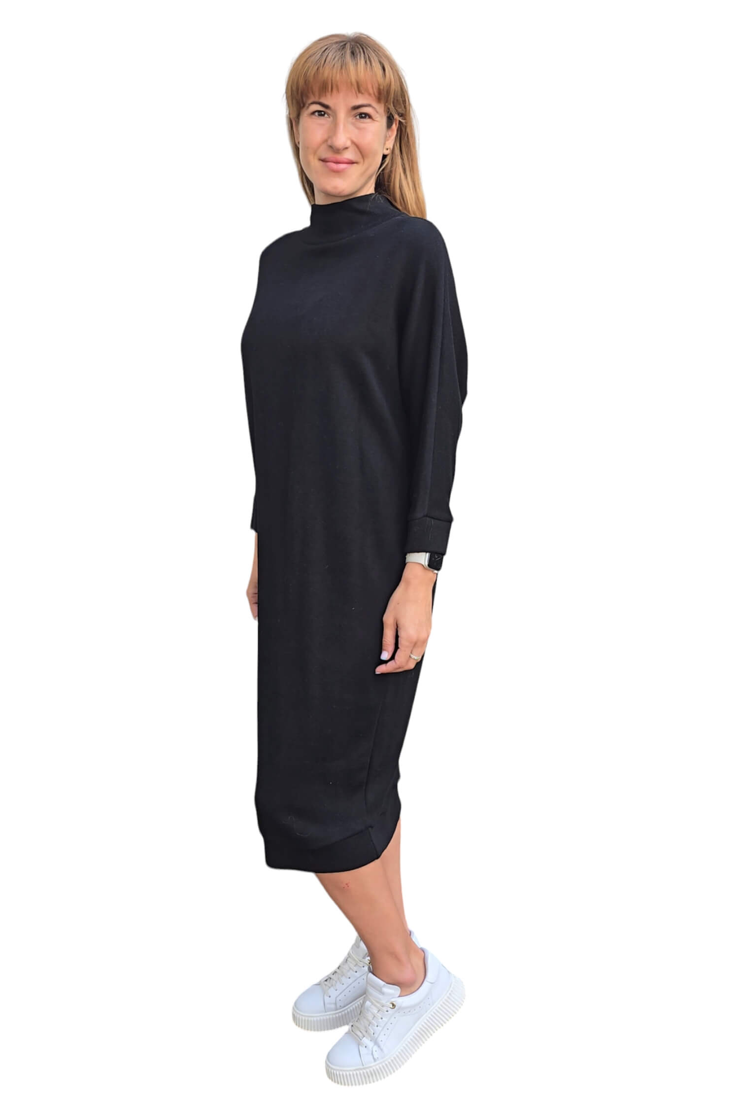 Women's knitted midi dress KONTATTO black