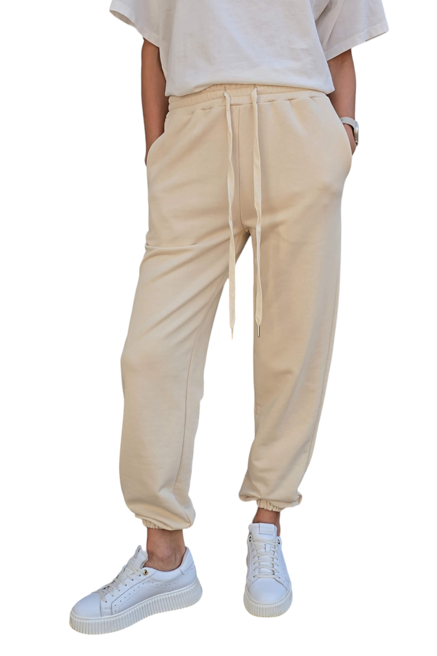 KONATTO beige women's sweatpants