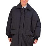 Women's long oversize quilted winter jacket DIXIE black