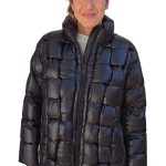Women's down quilted winter jacket VICOLO black glossy