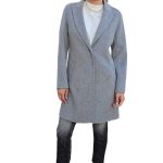 Women's short transitional wool coat VICOLO gray (wool blend)