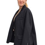 Women's oversize wool jacket VICOLO black