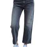 Women's wide jeans with a high waist VICOLO gray