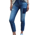 Women's torn elastic jeans DAISY VICOLO blue