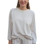 Women's elegant sweatshirt without a hood IMPERIAL beige