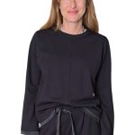 Women's elegant sweatshirt without a hood IMPERIAL black