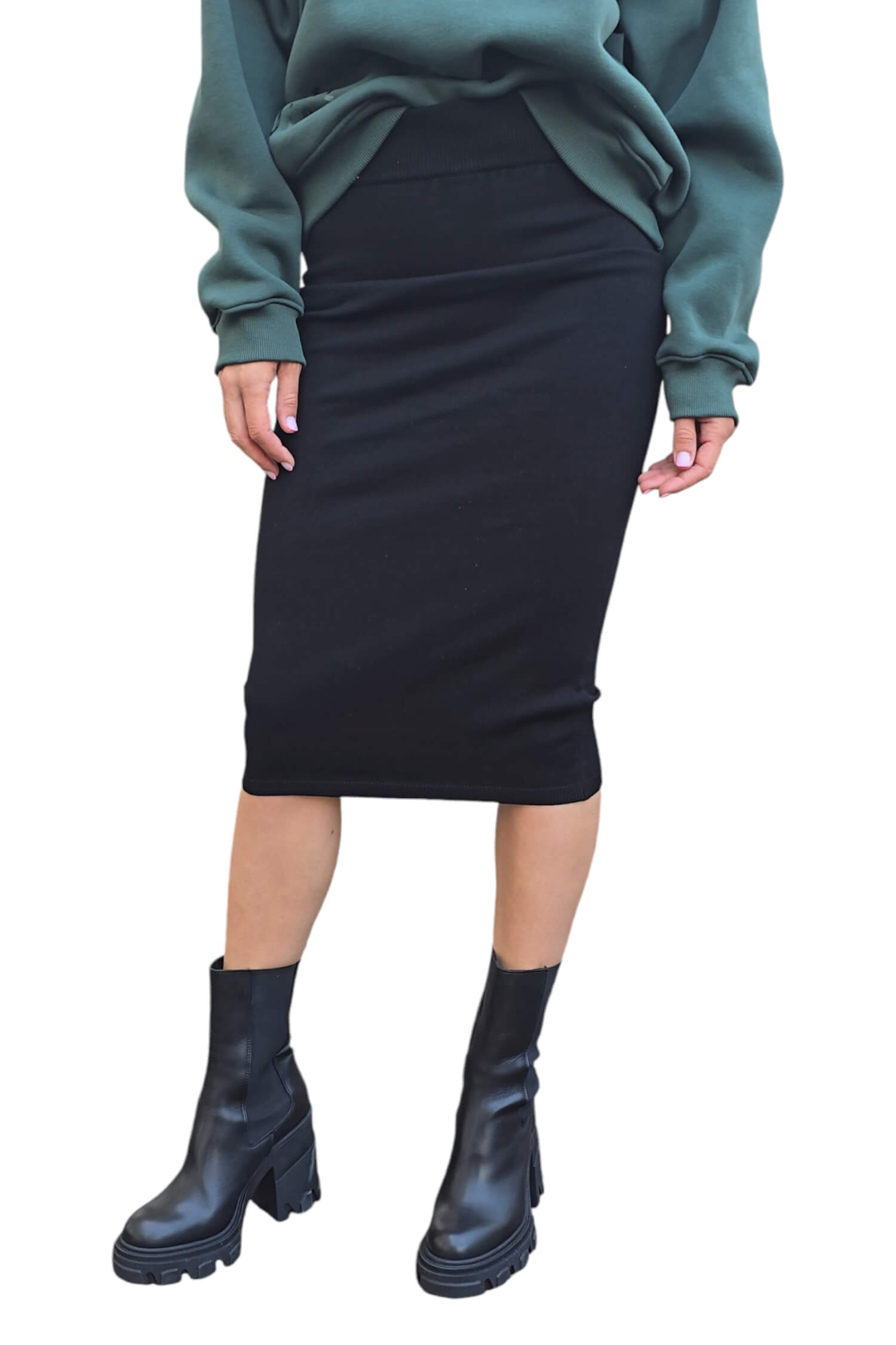 Women's knitted sheath skirt KONTATTO black