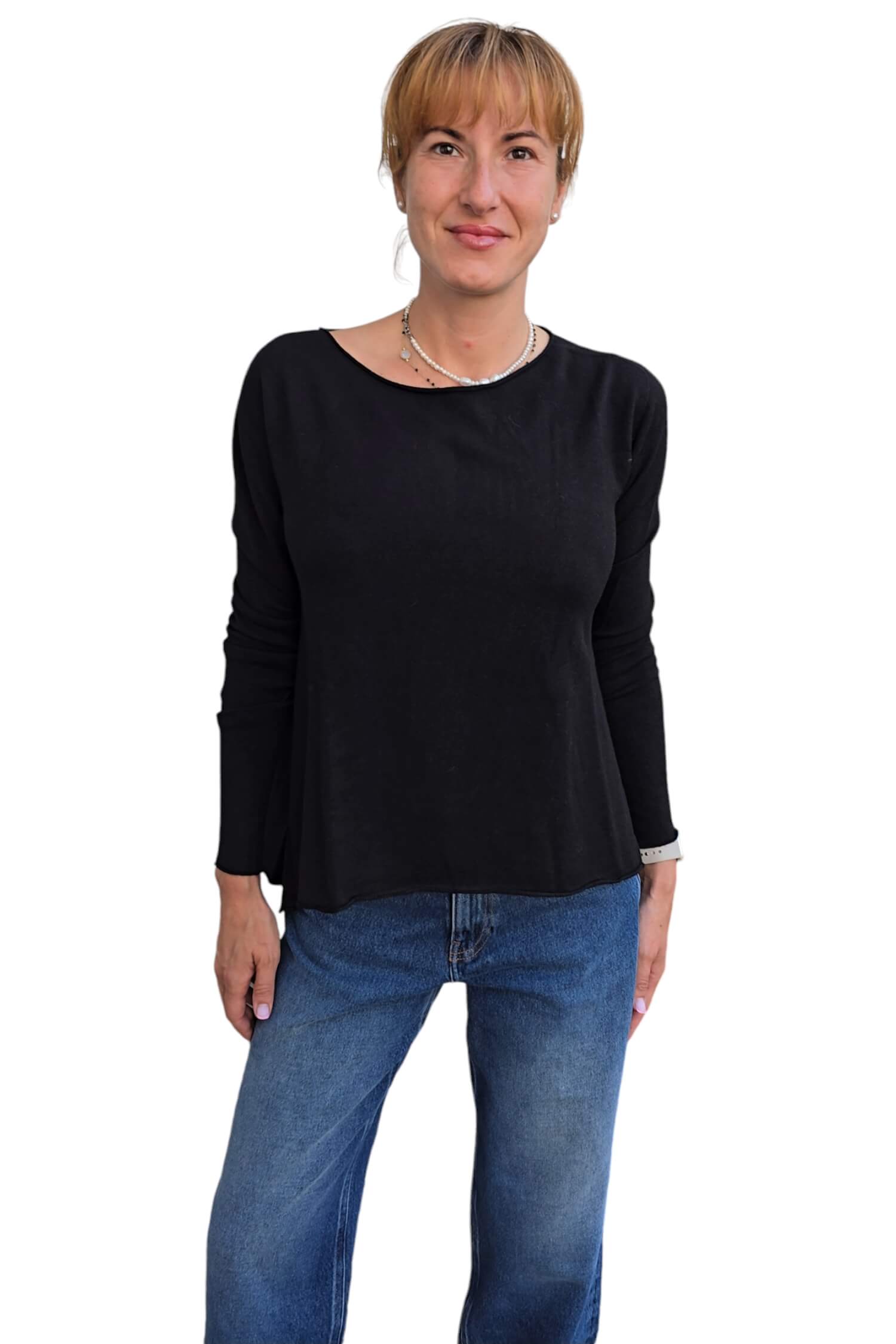 Women's thin sweater VICOLO black