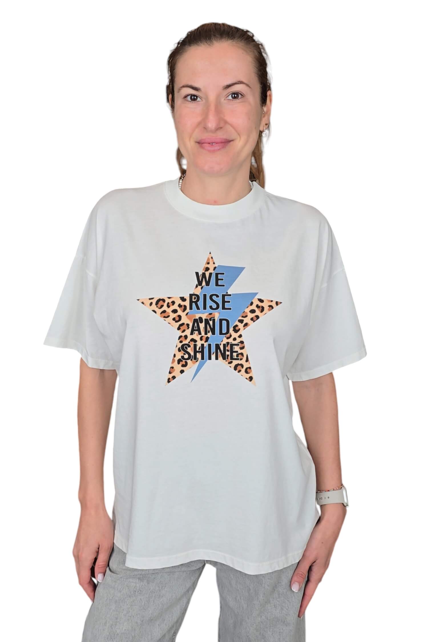 Women's oversize t-shirt with white VICOLO print