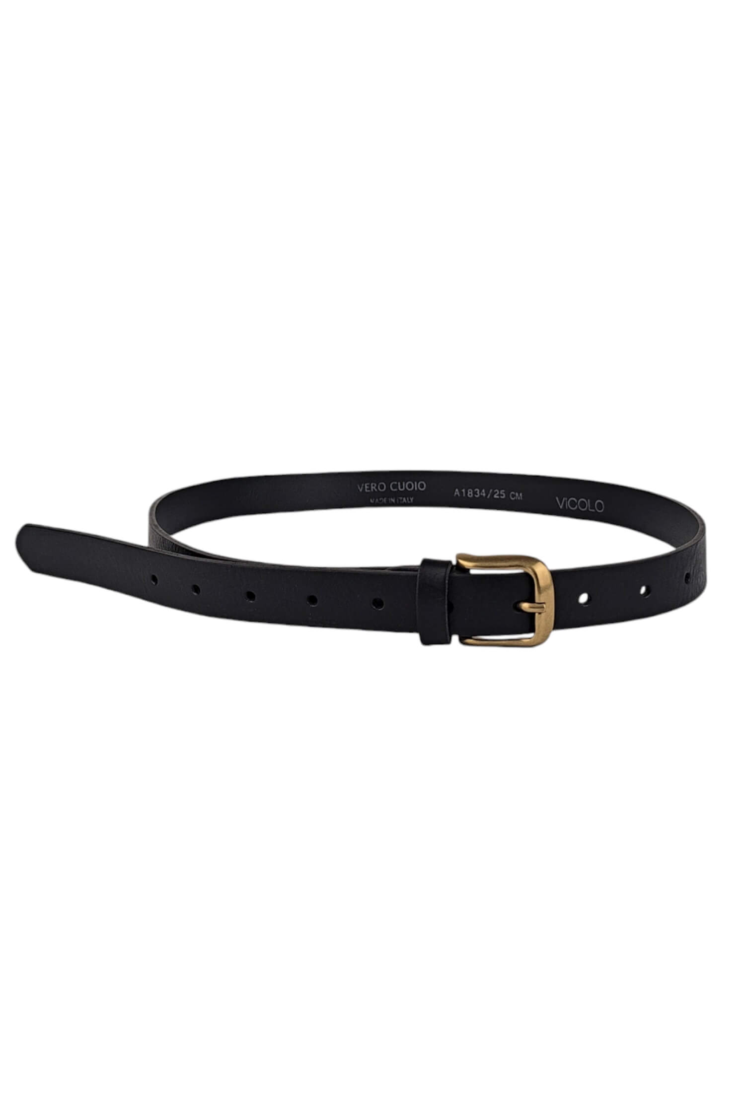 Women's leather belt VICOLO black