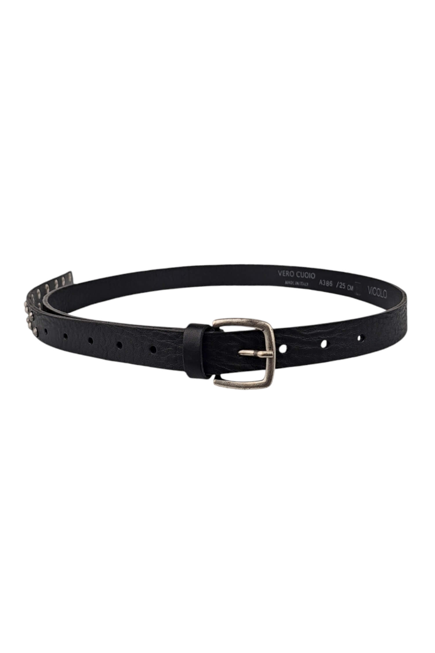 Women's leather belt VICOLO black