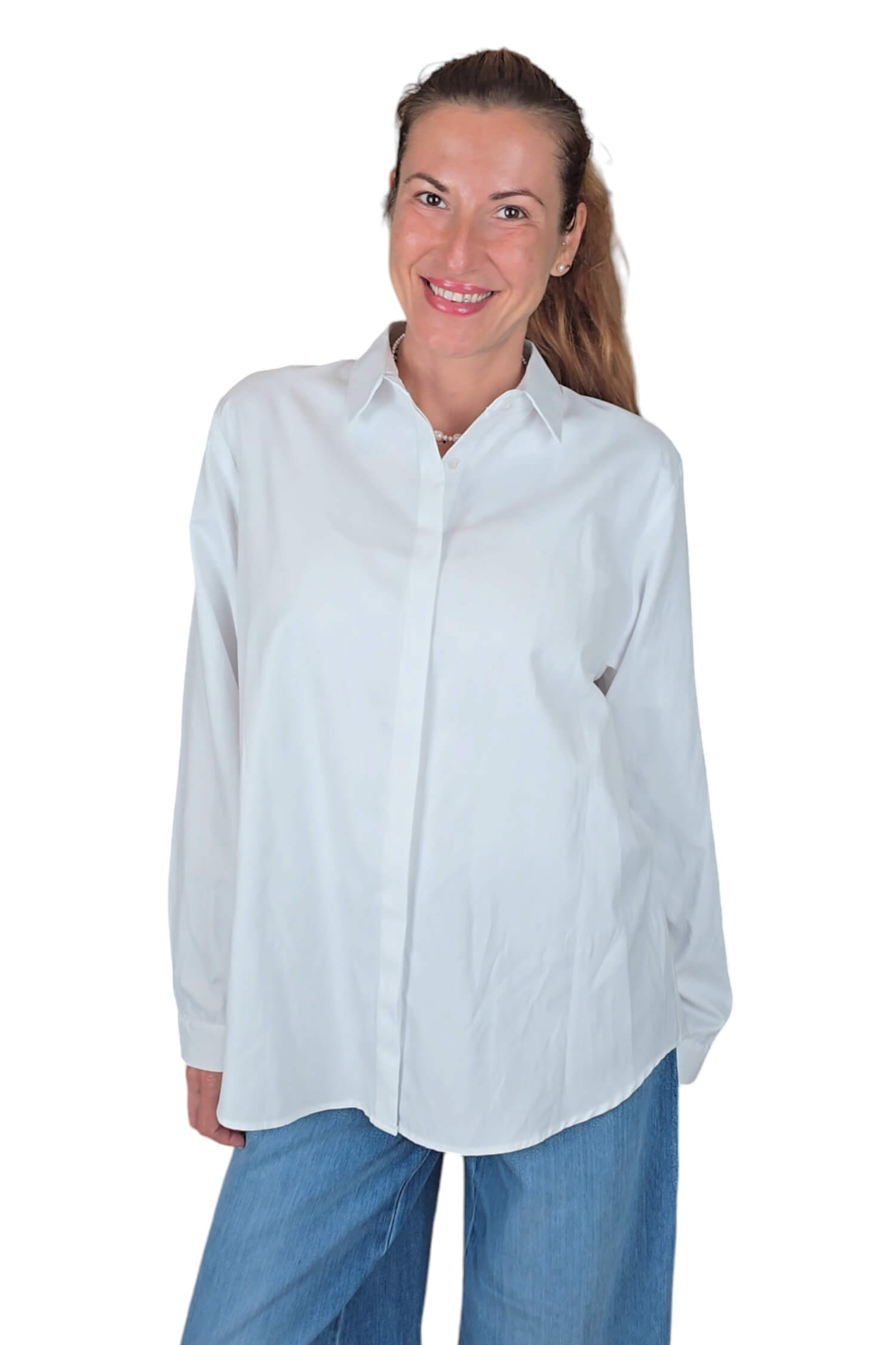 Women's oversize shirt DIXIE white