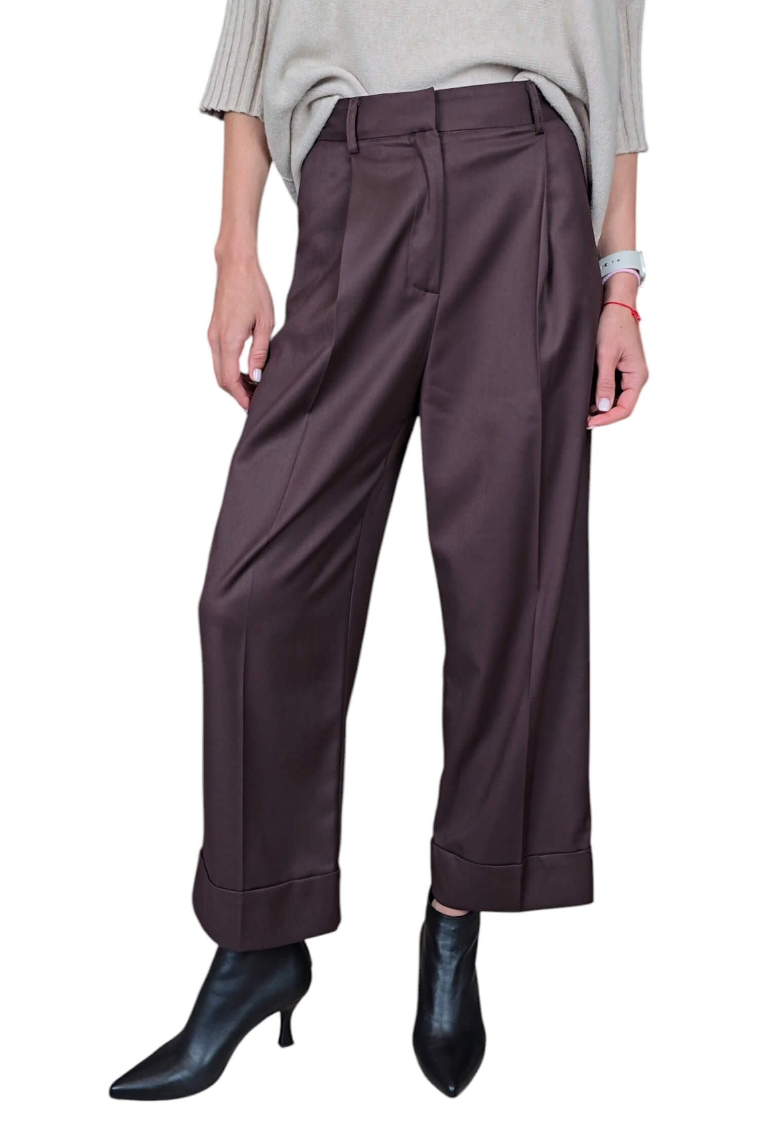 Women's wide elegant pants IMPERIAL brown