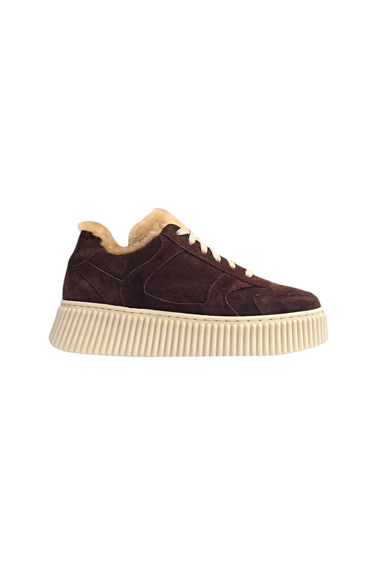 Women's leather winter sneakers LESTROSA brown