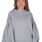 Women's oversize sweatshirt with long sleeves GREBNESOR gray