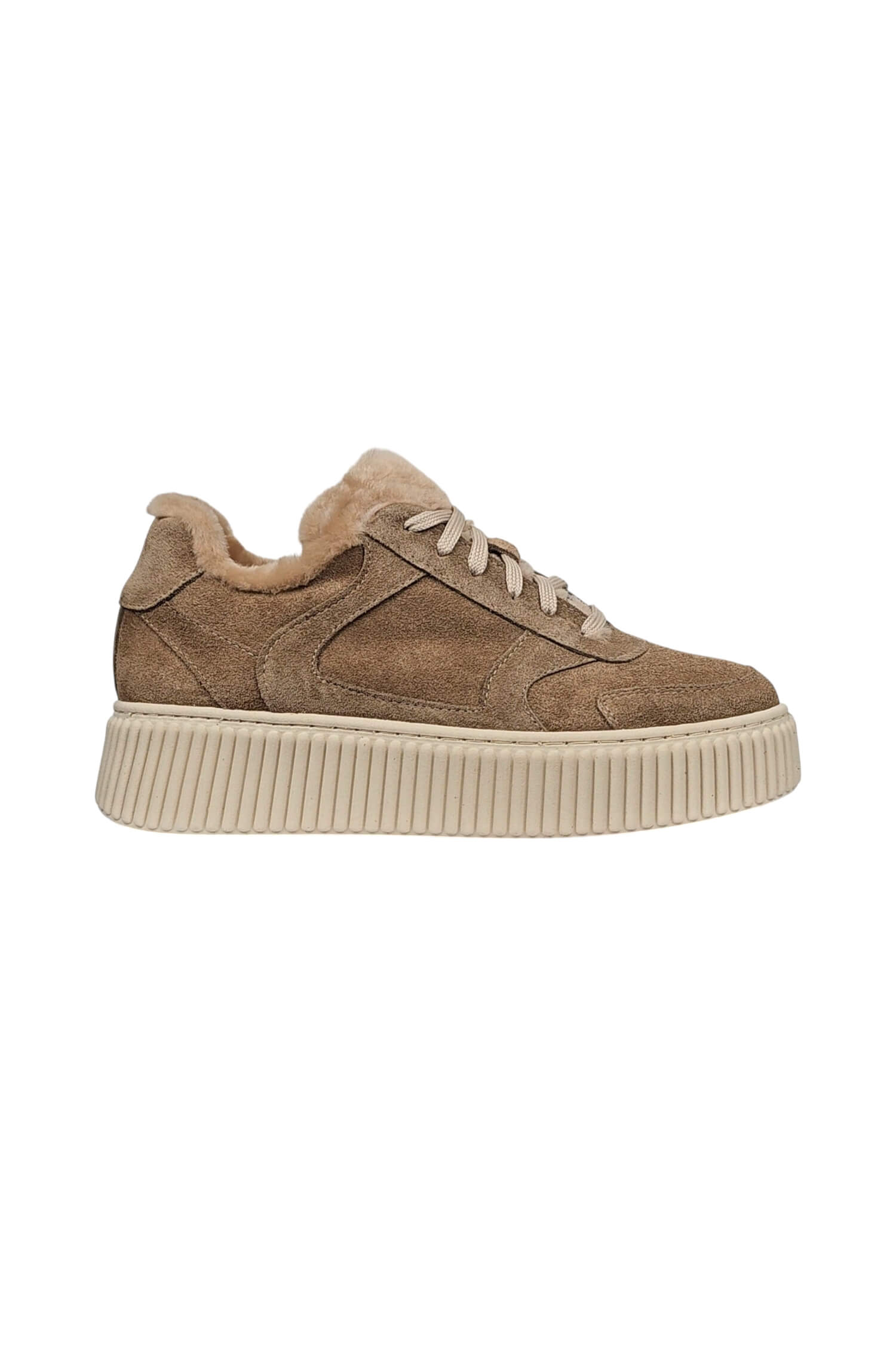 Women's leather winter sneakers LESTROSA beige