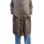 Women's long oversize winter jacket DIXIE khaki green