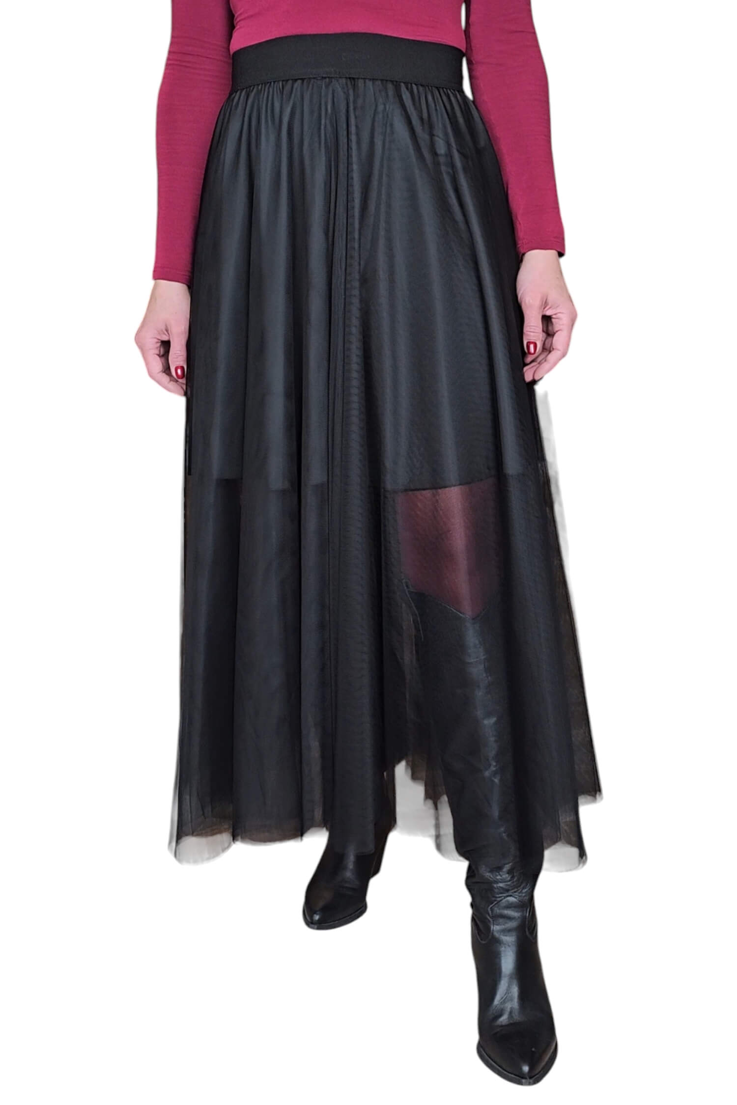 Women's elegant tulle skirt IMPERIAL black