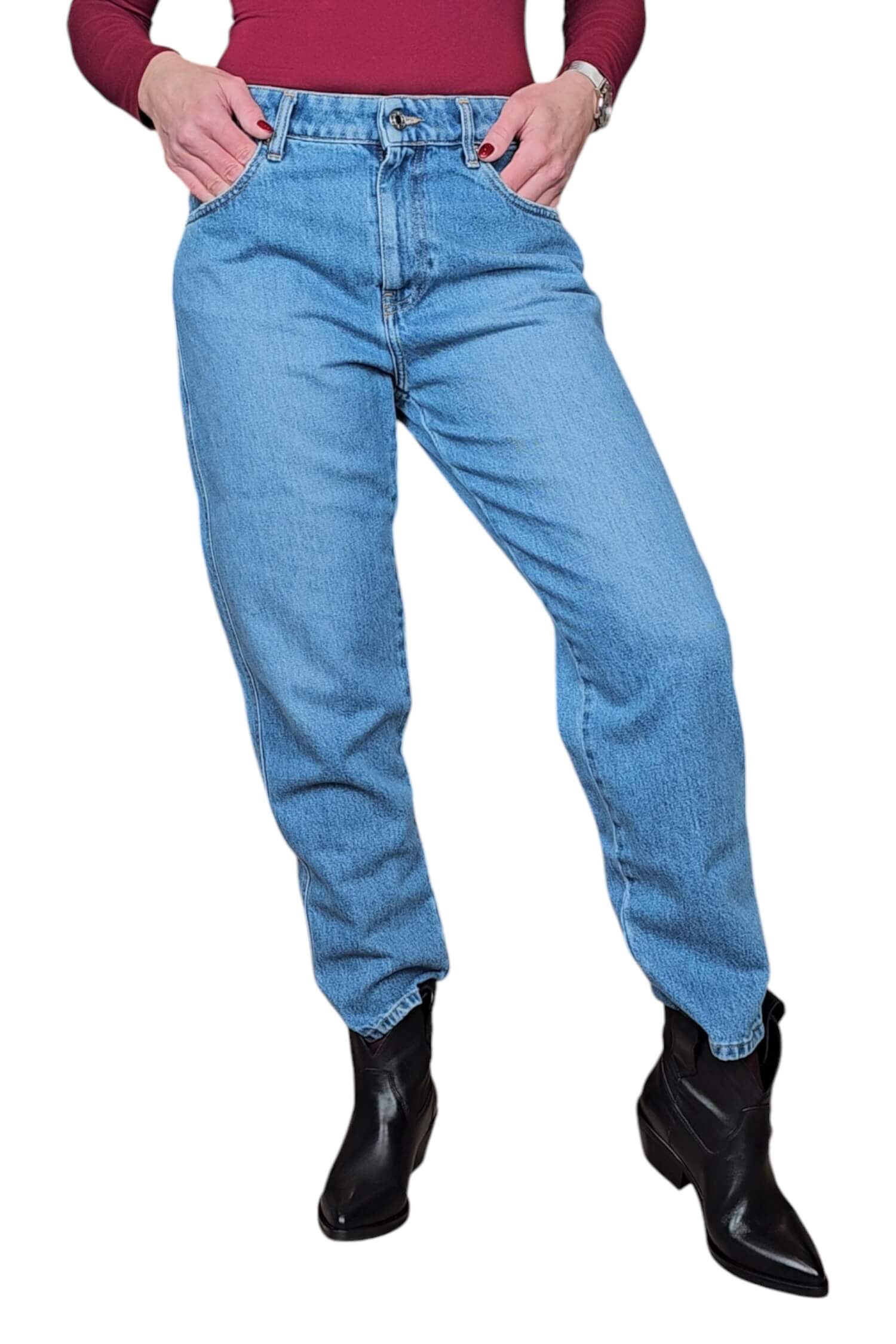 Women's mom fit jeans SIENNA VICOLO blue