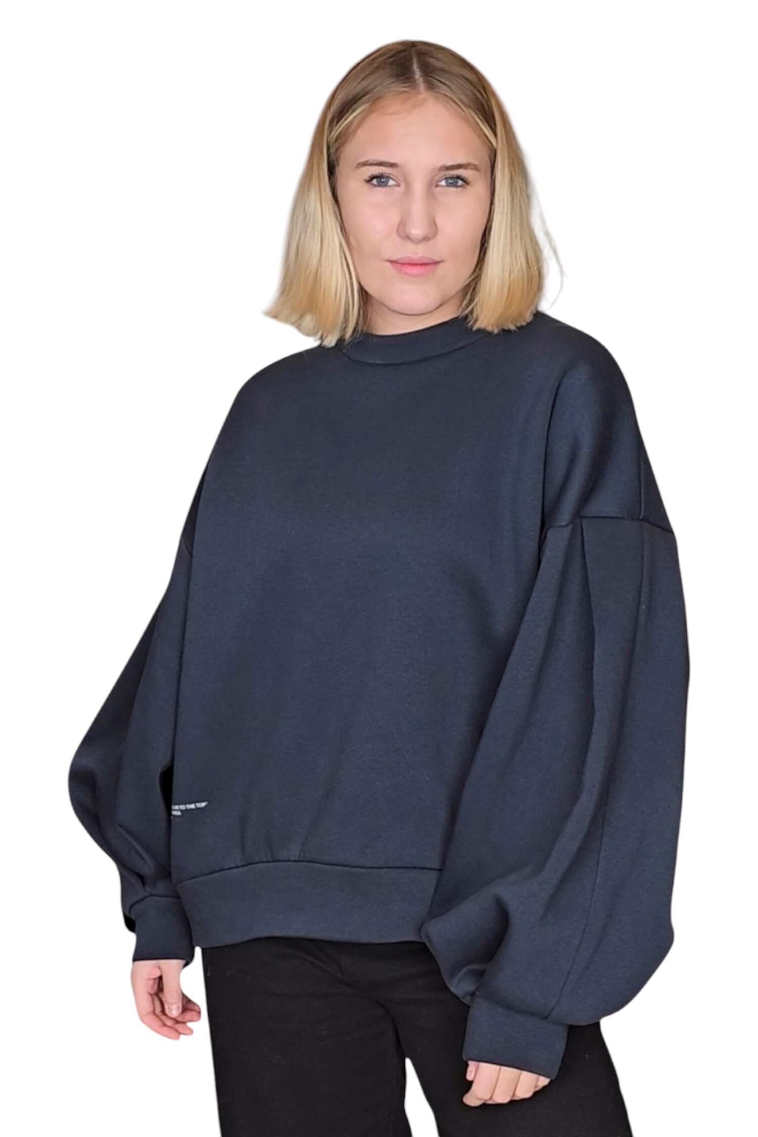 Women's oversize sweatshirt with long sleeves GREBNESOR blue