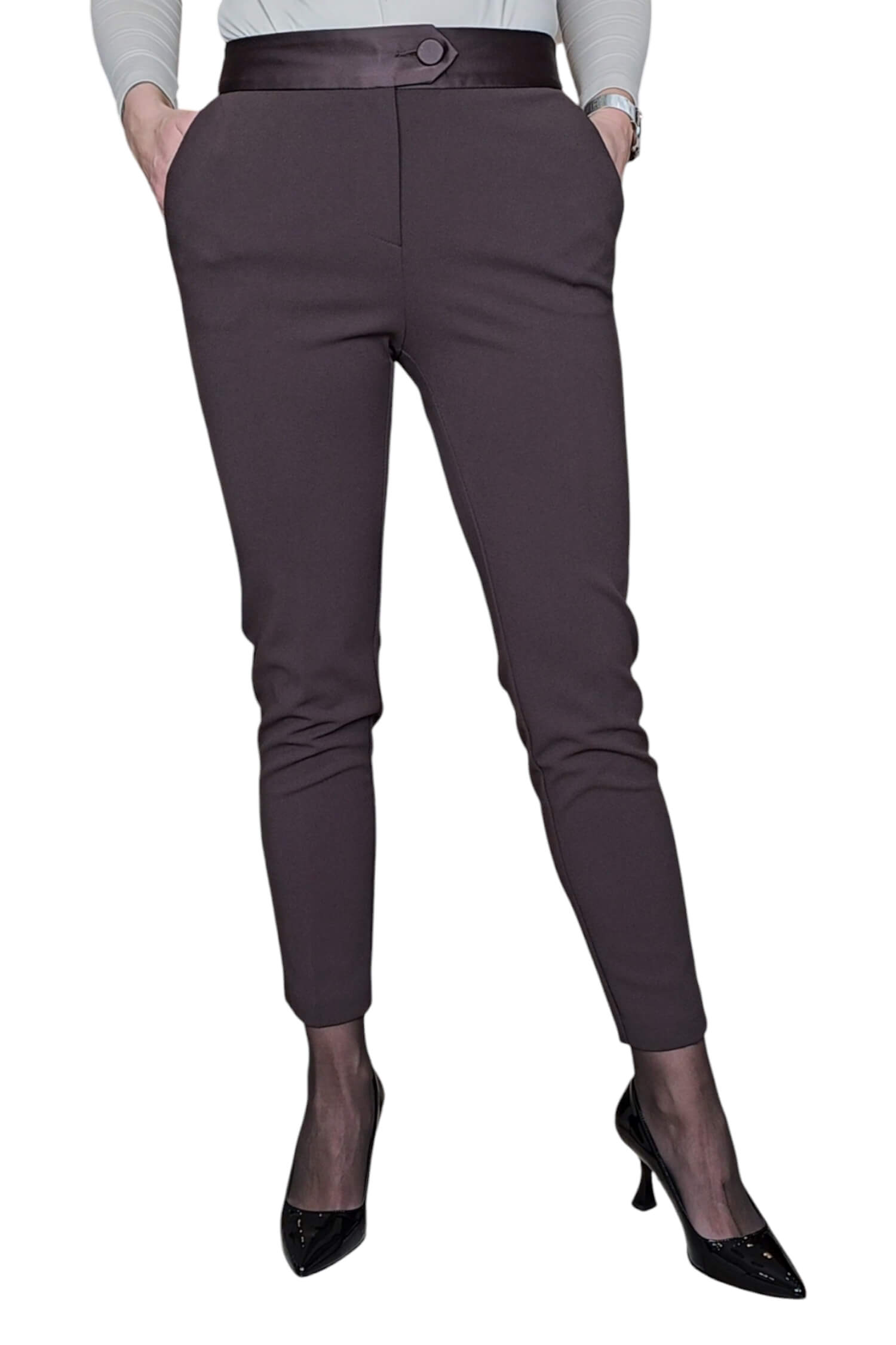 Women's elegant trousers IMPERIAL brown