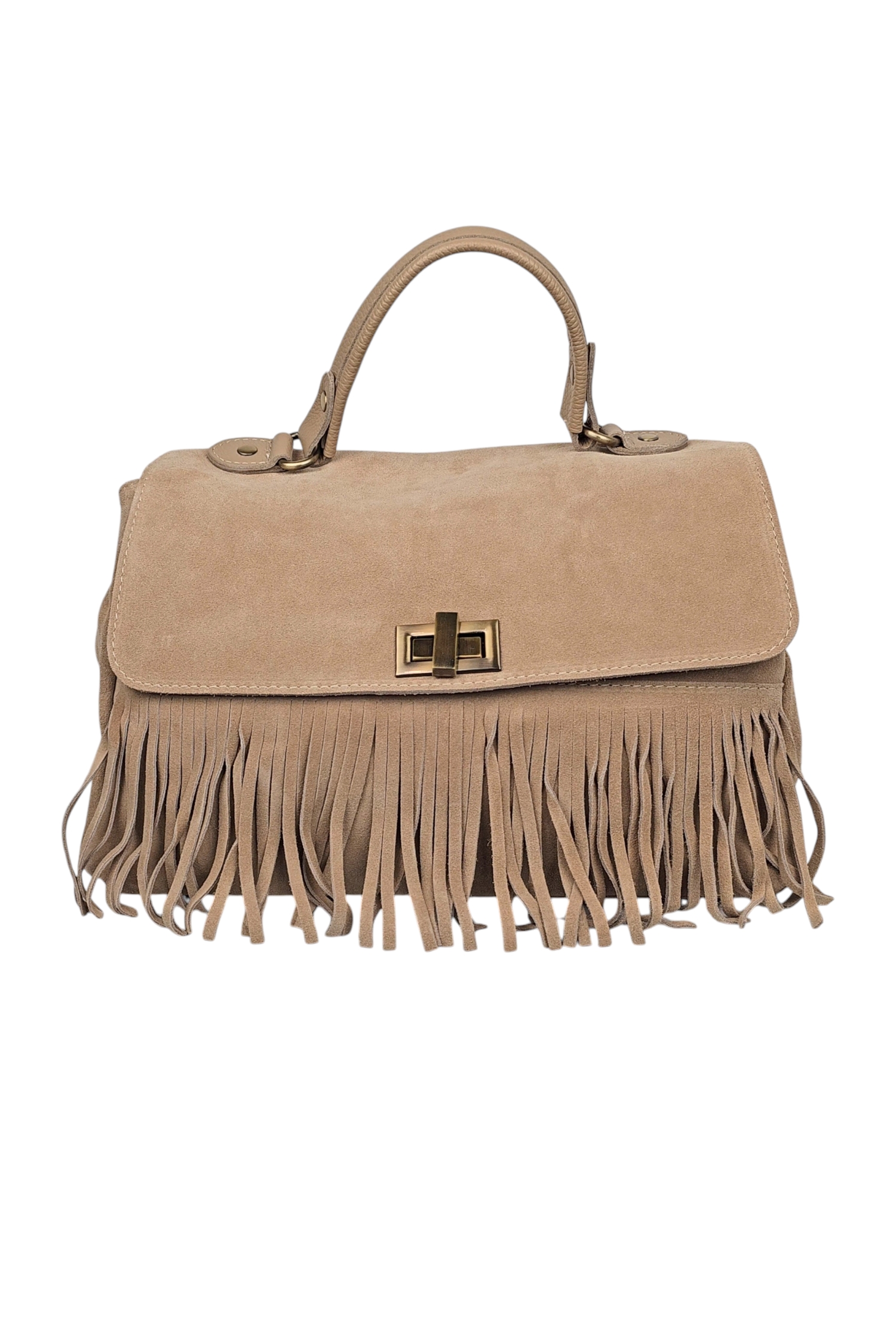 Women's handbag made of brushed leather LEATHER COUNTRY beige