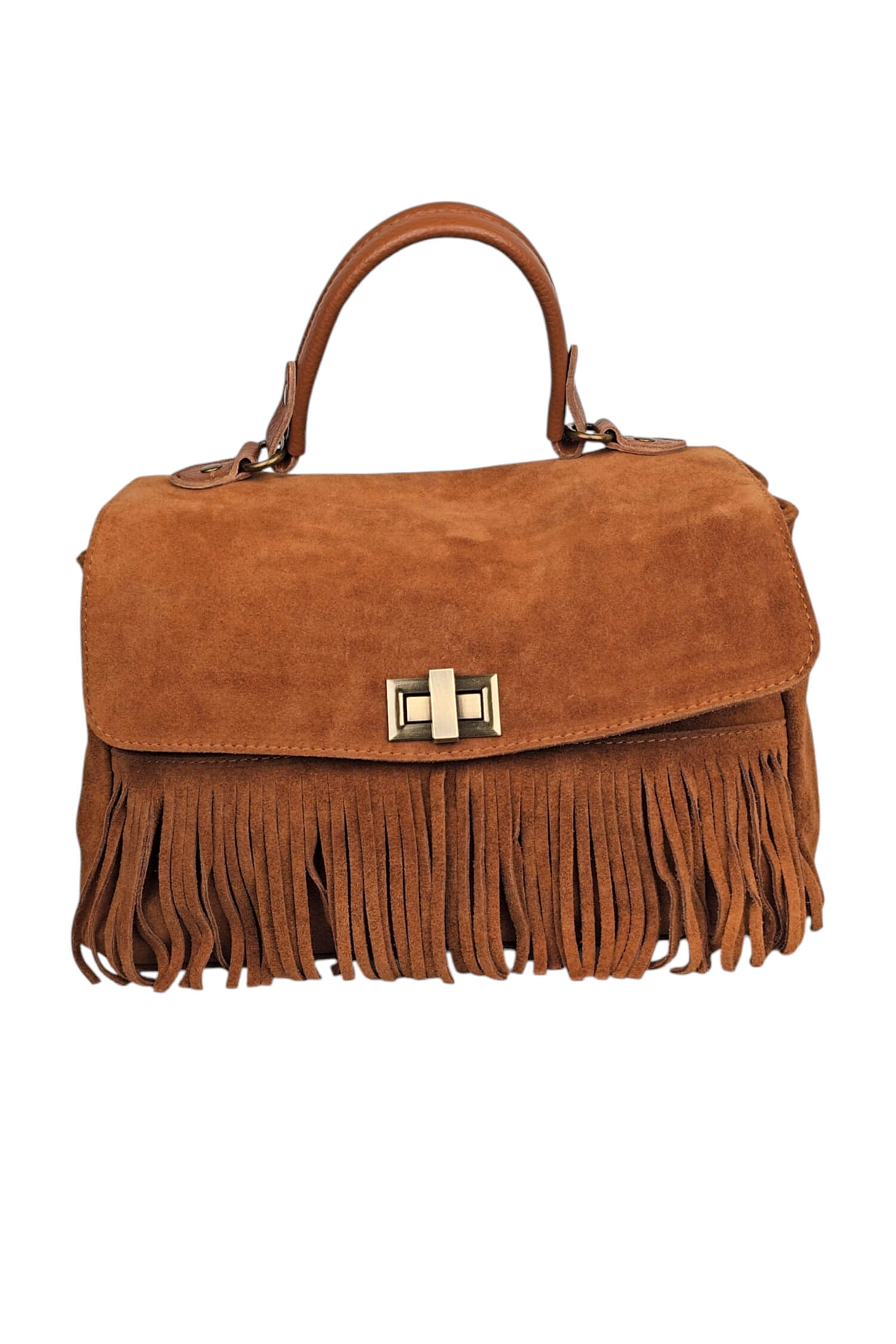 Women's handbag made of brushed leather LEATHER COUNTRY brown