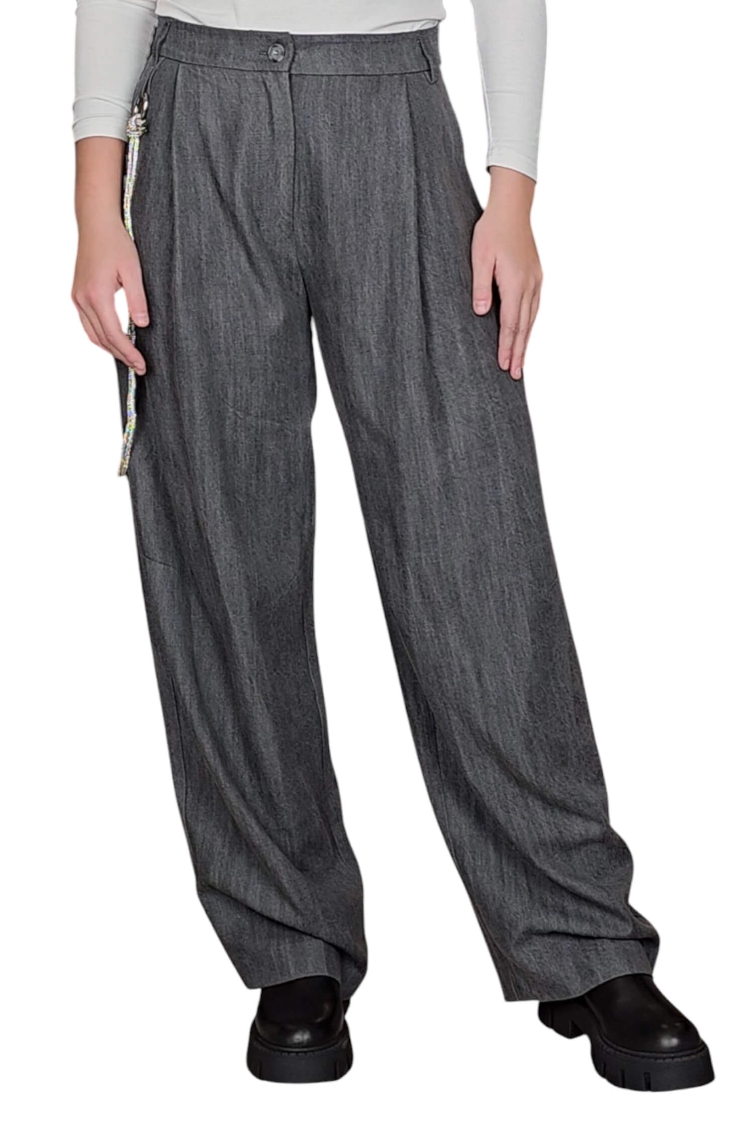 Women's wide elegant IMPERIAL gray trousers