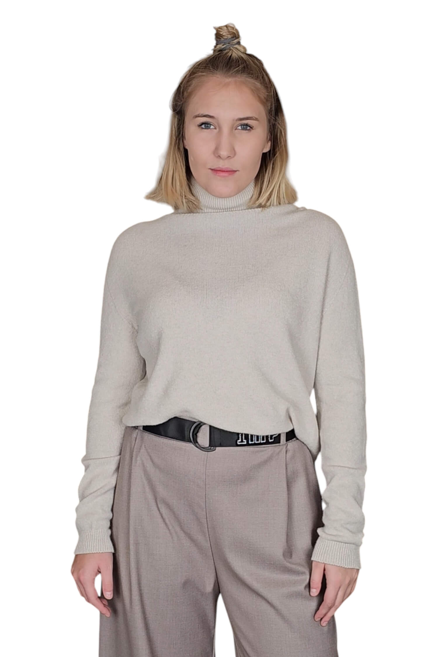 Women's turtleneck sweater IMPERIAL beige