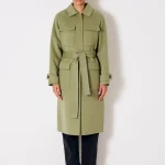 Women's transitional woolen coat VICOLO green